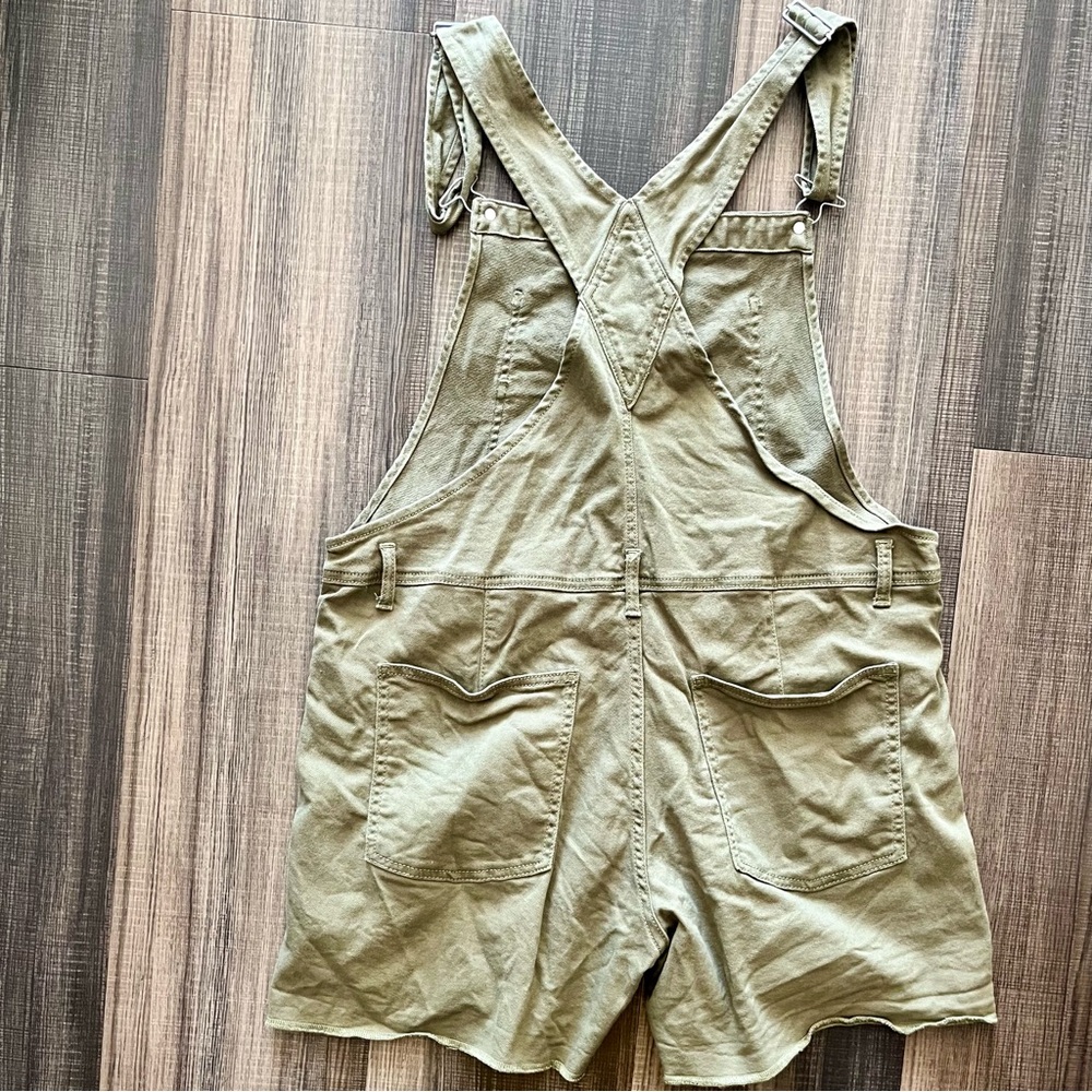 Olive Green Short Overalls - Picture 7 of 8
